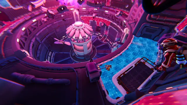 Two Explorers crossing a gravity experiment chamber